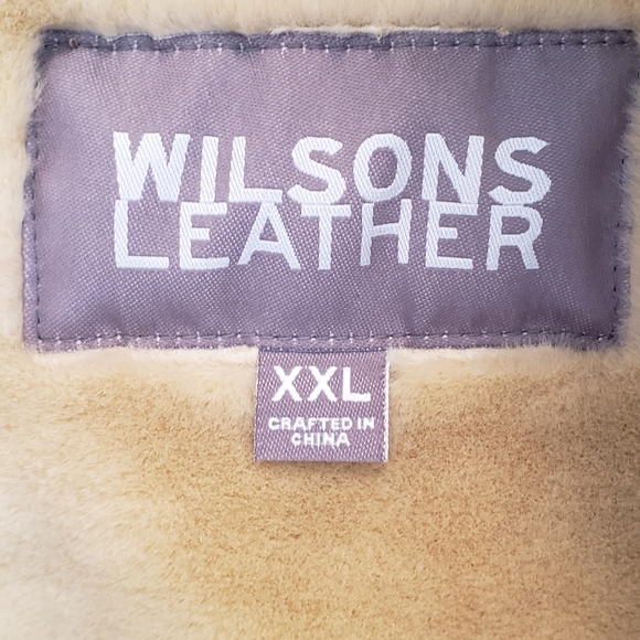 Wilson Suede Leather Fux Fur 1970s Style XXL Womens Boho Hippie - Picture 5 of 6